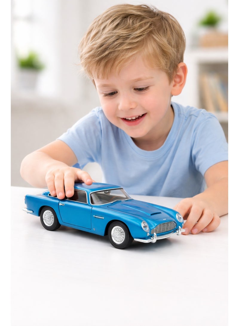 Welly Aston Martin DB5 Style Model Car | Classic Luxury Sports Coupe | Die-Cast Collectible | Blue - Image 2